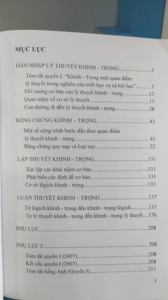 KHINH TRỌNG CƠ SỞ LÝ THUYẾT