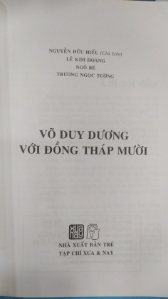 VÕ DUY DƯƠNG VỚI ĐỒNG THÁP MƯỜI    