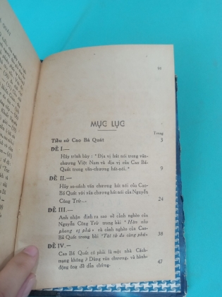 LUẬN ĐỀ VỀ CAO BÁ QUÁT