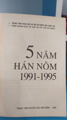 5 NĂM HÁN NÔM 1991-1995