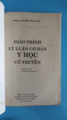 GIÁO TRÌNH LÝ LUẬN CƠ BẢN Y HỌC CỔ TRUYỀN     