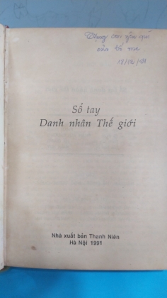 SỔ TAY DANH NHÂN THẾ GIỚI    