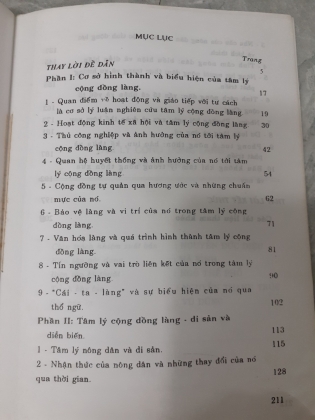 TÂM LÝ CỘNG ĐỒNG LÀNG VÀ DI SẢN 