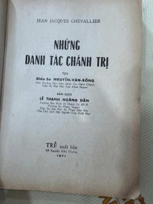 NHỮNG DANH TÁC CHÍNH TRỊ