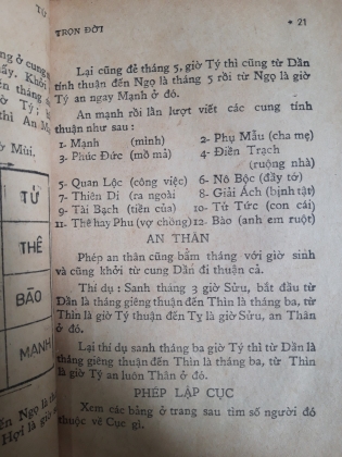 SỐ TỬ VI THEO KHOA HỌC HUYỀN BÍ 