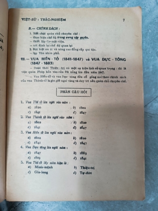 CÂU HỎI TRẮC NGHIỆM SỬ ĐỊA CÔNG DÂN