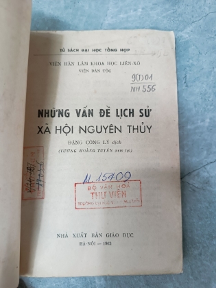 NHỮNG VẤN ĐỀ LỊCH SỬ XÃ HỘI NGUYÊN THỦY