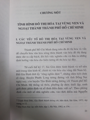 VĂN HÓA LÀNG XÃ TRƯỚC SỰ THÁCH THỨC CỦA ĐÔ THỊ HÓA TẠI THÀNH PHỐ HỒ CHÍ MINH 