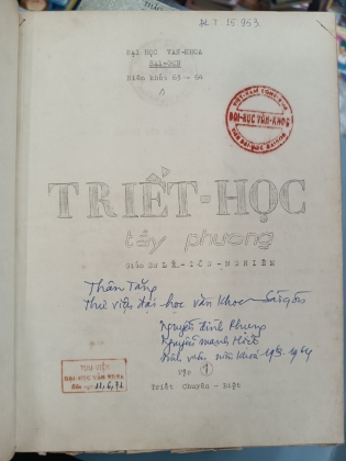 TRIẾT HỌC TÂY PHƯƠNG 