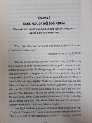 NƯỚC NGA HỒI SINH SỨC MẠNH VÀ MỤC ĐÍCH TRONG MỘT TRẬT TỰ TOÀN CẦU MỚI