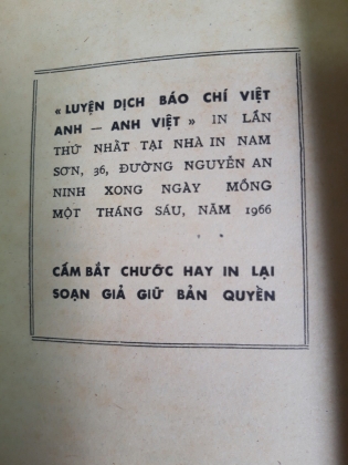 LUYỆN DỊCH BÁO CHÍ VIỆT - ANH, ANH - VIỆT 