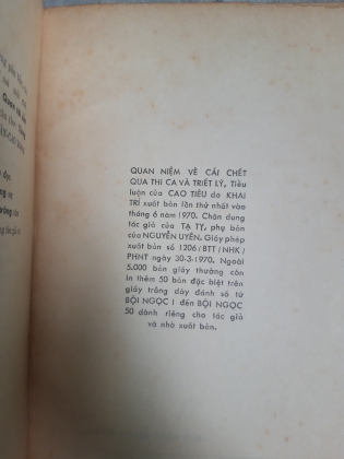 QUAN NIỆM VỀ CÁI CHẾT QUA THI CA VÀ TRIẾT LÝ 