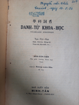 DANH TỪ KHOA HỌC 