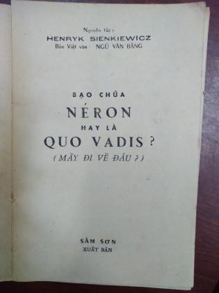 BẠO CHÚA NÉRON QUO VADIS?