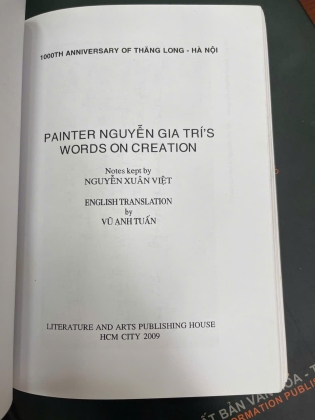 HỌA SĨ NGUYỄN GIA TRÍ NÓI VỀ SÁNG TẠO ( BẢN SONG NGỮ)