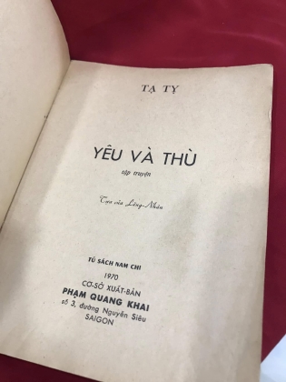 yêu và thù - tạ tỵ