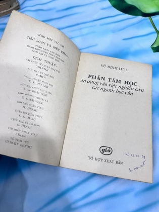 PHÂN TÂM HỌC ÁP DỤNG VÀO VIỆC NGHIÊN CỨU CÁC NGÀNH HỌC VẤN - VŨ ĐÌNH LƯU