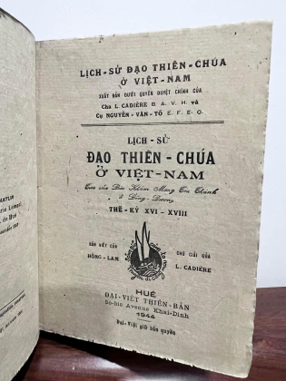 Lịch sử đạo thiên chúa ở Việt Nam - HỒNG LAM (1944)