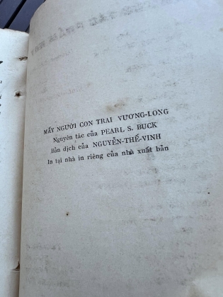 MẤY NGƯỜI CON TRAI CỦA VƯƠNG LONG - PEARL S.BUCK