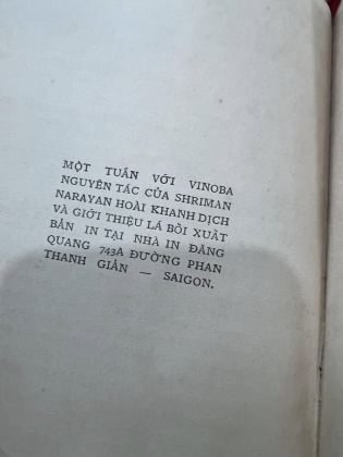 MỘT TUẦN VỚI VINOBA - NARAYAN